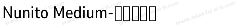 Nunito Medium字体转换